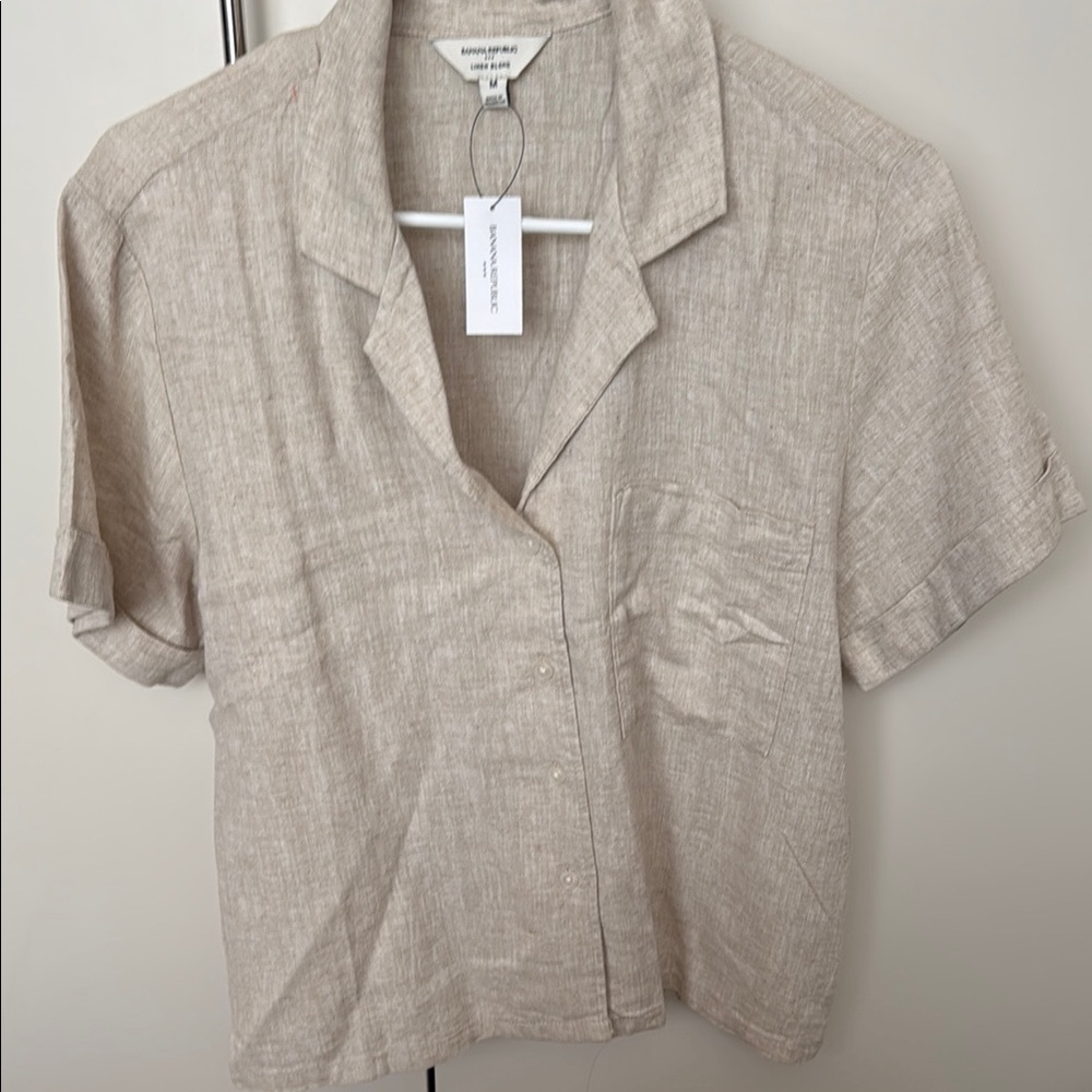 NWT Banana Republic Linen Blend Shirt